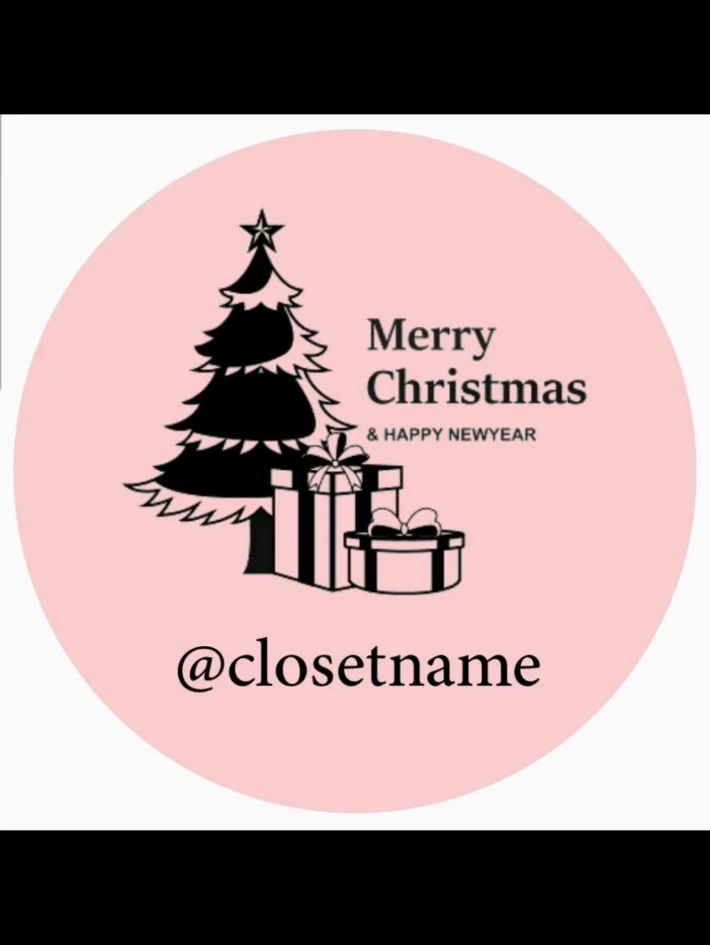 100ct ROLL, CUSTOM CHRISTMAS STICKERS